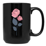 I Love You - Rose Black Coffee Mug - Black