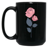 I Love You - Rose Black Coffee Mug