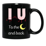 I Love You To The Moon And Back (1) Black Coffee Mug - Black
