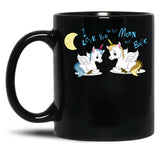 I Love You To The Moon And Back Black Coffee Mug