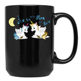 I Love You To The Moon And Back Black Coffee Mug - Black