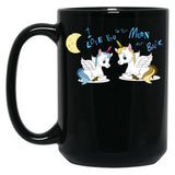 I Love You To The Moon And Back Black Coffee Mug