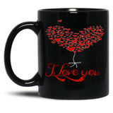I Love You (2) Black Coffee Mug