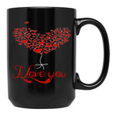 I Love You (2) Black Coffee Mug - Black