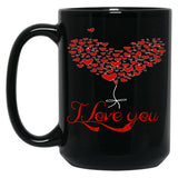 I Love You (2) Black Coffee Mug