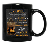 I Loved You Yesterday Husband To Wife-Gigapixel Black Coffee Mug - Black