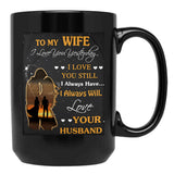 I Loved You Yesterday Husband To Wife-Gigapixel Black Coffee Mug - Black