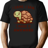 I Made It Awkward T-Shirt - Retro Graphic Tee for Men & Women - Black