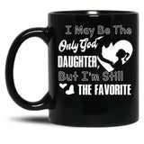 I May Be The God Daughter Black Coffee Mug