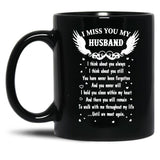 I Miss You My Husband Black Coffee Mug