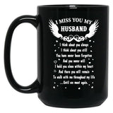 I Miss You My Husband Black Coffee Mug