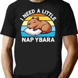 I Need A Little Napybara Capybara T-Shirt - Black