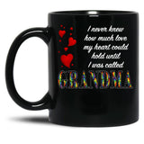 I Never Knew How Much Love My Heart Could Hold... Grandma - Black By Amanda M Lucas Black Coffee Mug