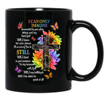 I Only Can Imagine Faith Christian Faith Jesus God Lover  Black Coffee Mug - Black