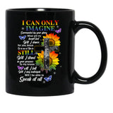 I Only Can Imagine Faith Christian Black Coffee Mug - Black