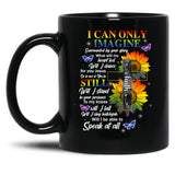 I Only Can Imagine Faith Christian Black Coffee Mug