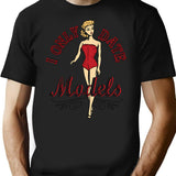 I Only Date Models T-Shirt - Retro Graphic Tee for Men & Women - Black