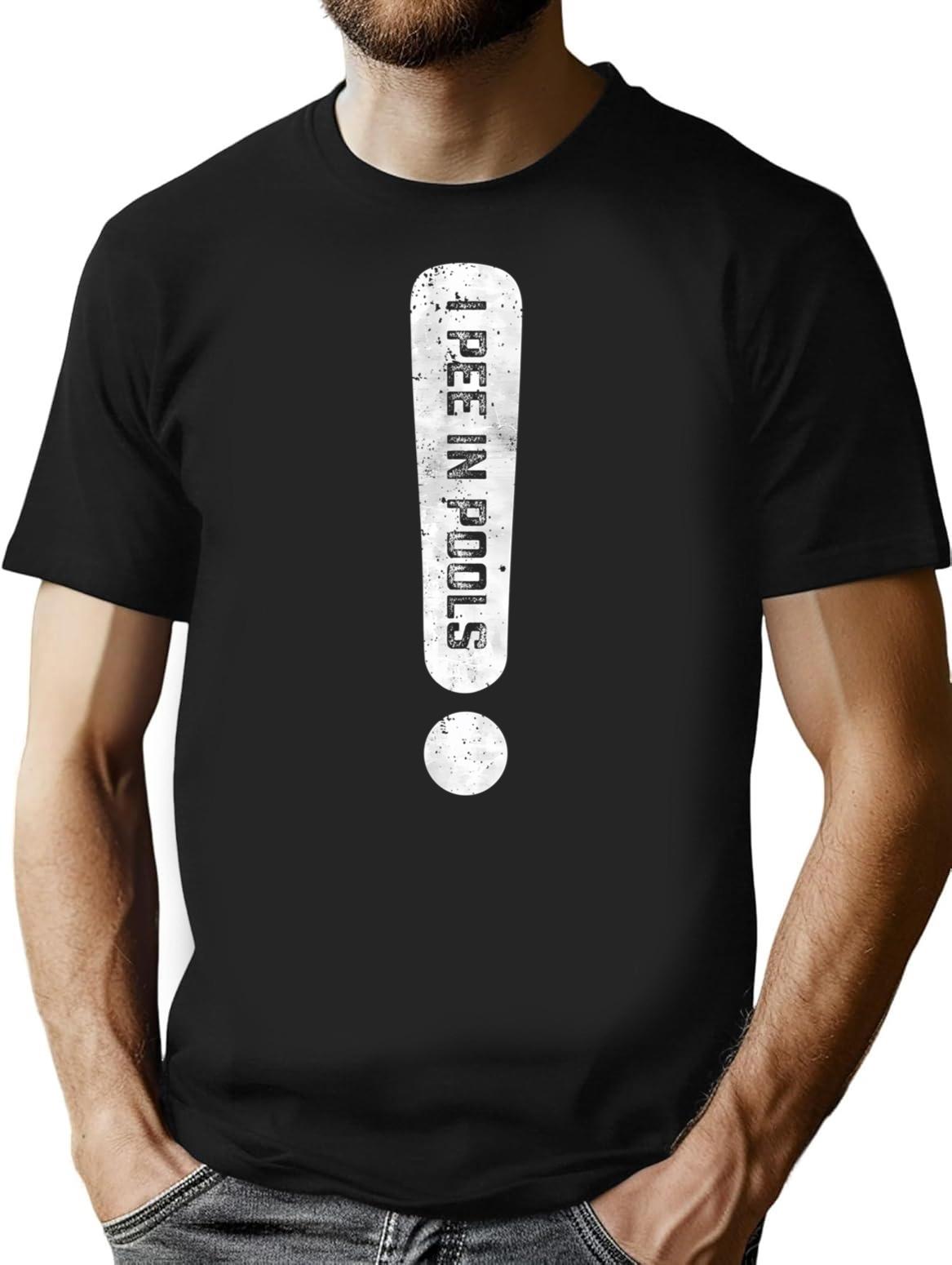 I Pee In Pools Embarrassing Humor Funny Pool Joke T-Shirt - Black