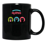 I Present My Kitten Black Coffee Mug - Black