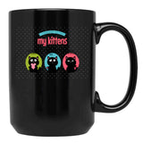 I Present My Kitten Black Coffee Mug - Black