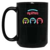 I Present My Kitten Black Coffee Mug