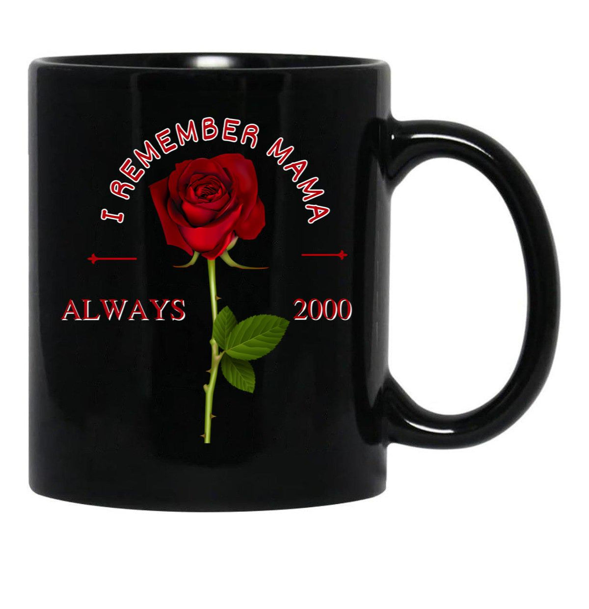 I Remember Mama Black Coffee Mug - Black