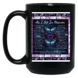 I Sit In Heaven Blanket Black Coffee Mug