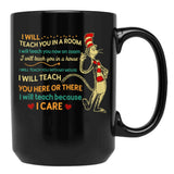 I Teach You On Zoom Black Coffee Mug - Black
