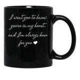 I Want You To Know You'Re In My Heart... (1) Black Coffee Mug - Black