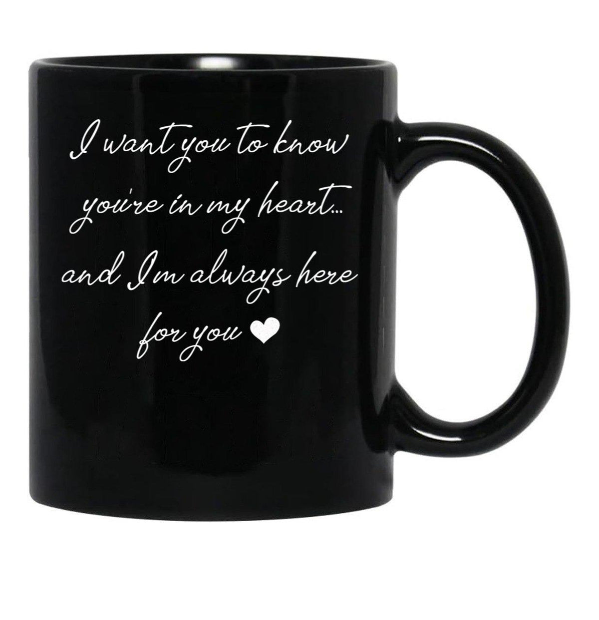 I Want You To Know You'Re In My Heart... (1) Black Coffee Mug - Black