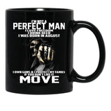 I Was Born In August Black Coffee Mug - Black