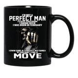 I Was Born In February Black Coffee Mug - Black