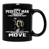 I Was Born In July Black Coffee Mug - Black