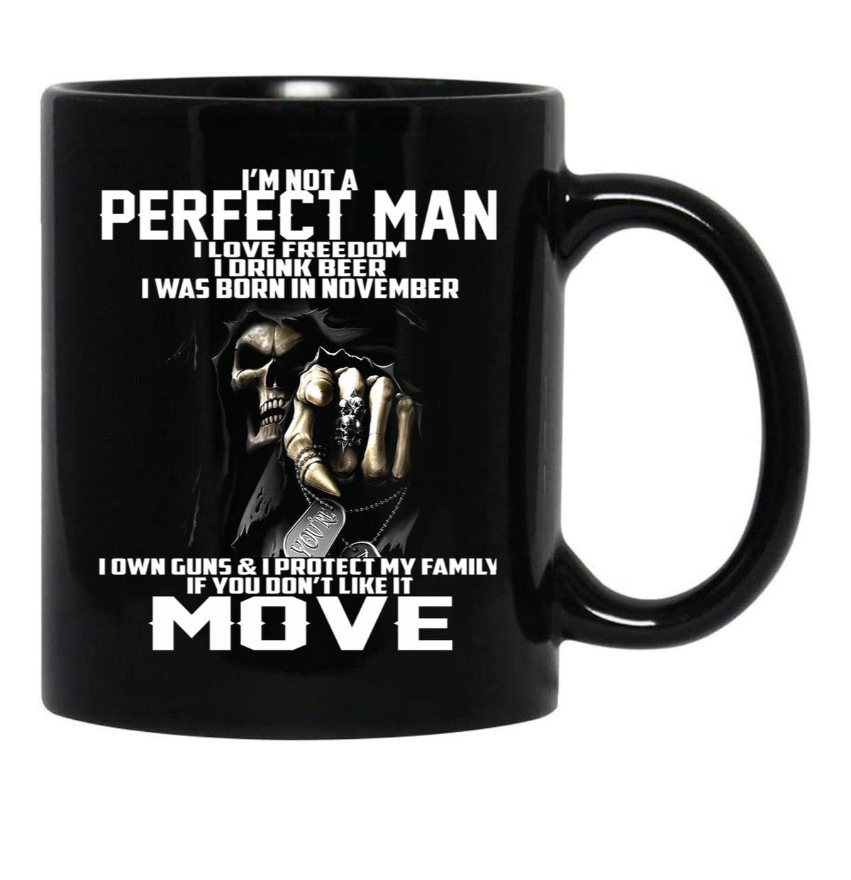 I Was Born In November (1) Black Coffee Mug - Black