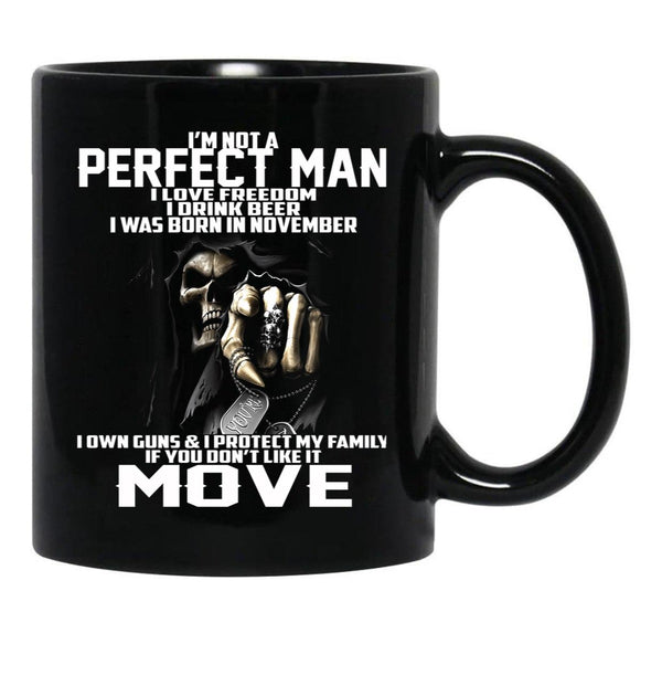 I Was Born In November (1) Black Coffee Mug - Black
