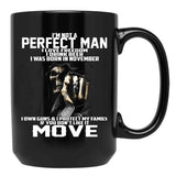 I Was Born In November Black Coffee Mug - Black