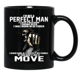 I Was Born In October Black Coffee Mug - Black