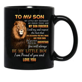 I Wear Red On Friday For My Son Mug Support Our Troops Military Mom Family Red Friday Flag Mug Remember Everyone Deployed Mugs Black Coffee Mug - Black