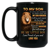I Wear Red On Friday For My Son Mug Support Our Troops Military Mom Family Red Friday Flag Mug Remember Everyone Deployed Mugs Black Coffee Mug