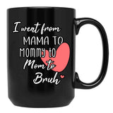 I Went From Mama To Mommy To Mom To Bruh (33) Black Coffee Mug - Black