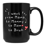 I Went From Mama To Mommy To Mom To Bruh (3) Black Coffee Mug - Black