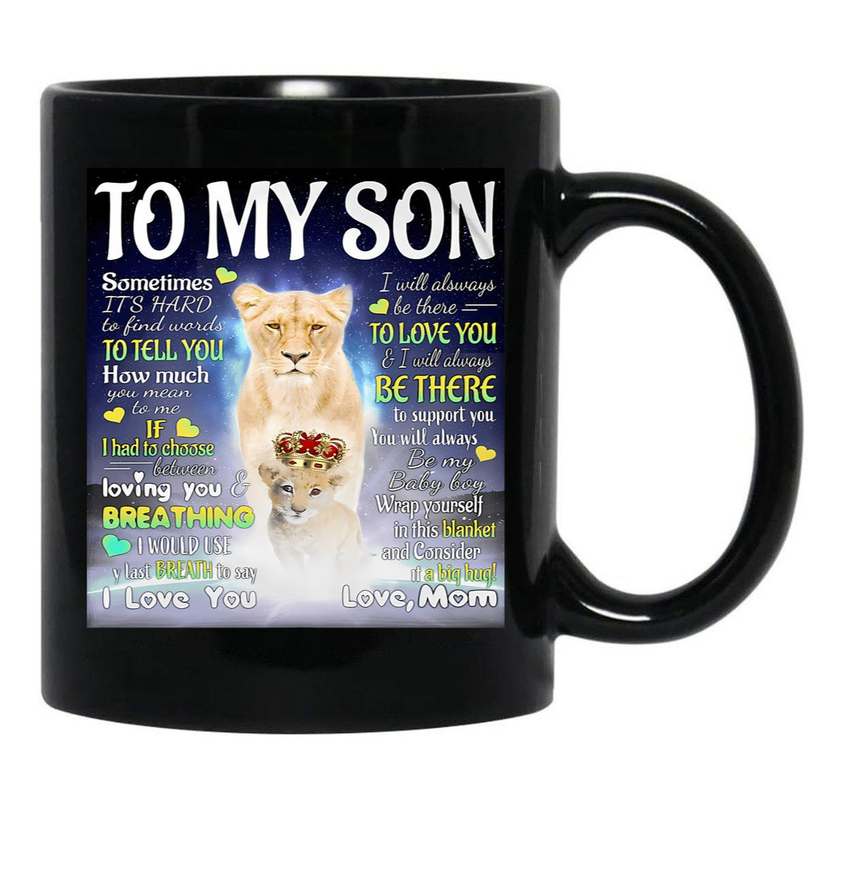 I Will Always Be There To Support You Black Coffee Mug - Black