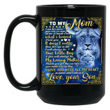 I Will Always Be Your Little Boy Your Son Black Coffee Mug