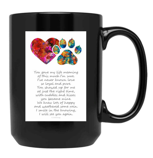 I Will See You Again Cat Kitty Memorial Art Black Coffee Mug - Black