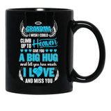 I Wish I Could Climb Up To Heaven Black Coffee Mug - Black