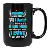I Wish I Could Climb Up To Heaven Black Coffee Mug - Black