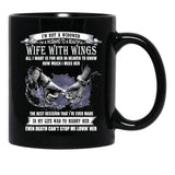 I'M A Husband To A Beautiful Wife With Wings  Black Coffee Mug - Black