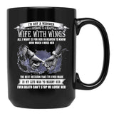 I'M A Husband To A Beautiful Wife With Wings  Black Coffee Mug - Black