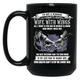 I'M A Husband To A Beautiful Wife With Wings  Black Coffee Mug