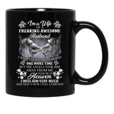 I'M A Wife Of A Freaking Awesome Husband Awesome Proud Love Funny Vintage Black Coffee Mug - Black